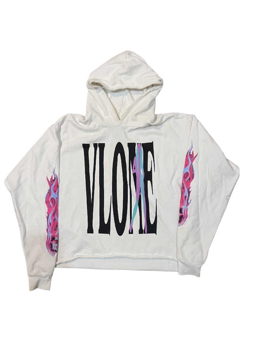 VLONE Vice City Hoodie White XXL Pullover Sweatshirt Graphic Streetwear Mens